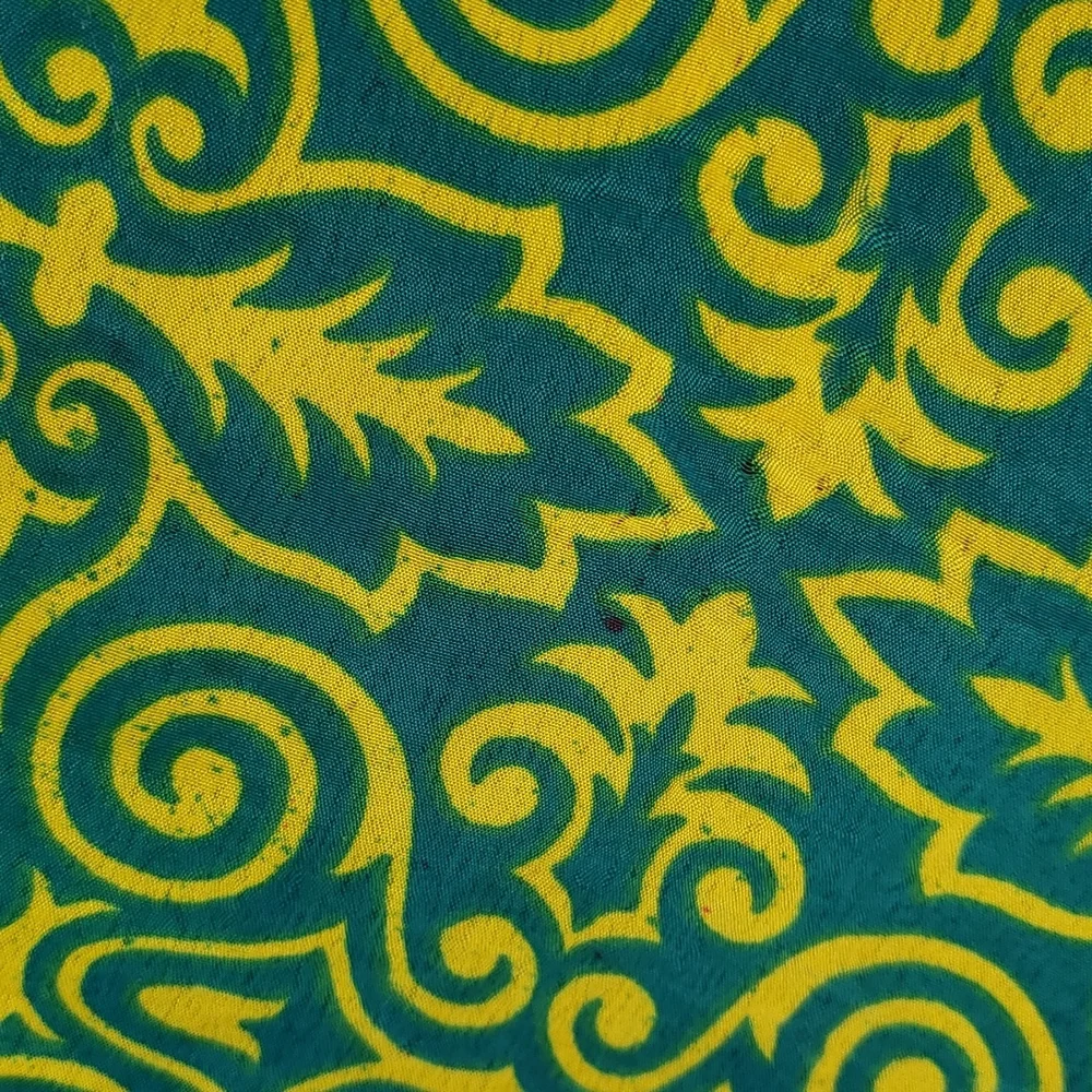 Darn Good Yarn Sari Silk Wrap Skirt Ankle Goddess - Picture 13 of 16